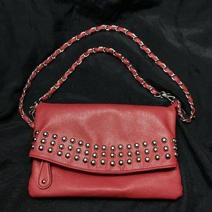 Hananel Multi-Style Stud Chain Red Bag NWOT